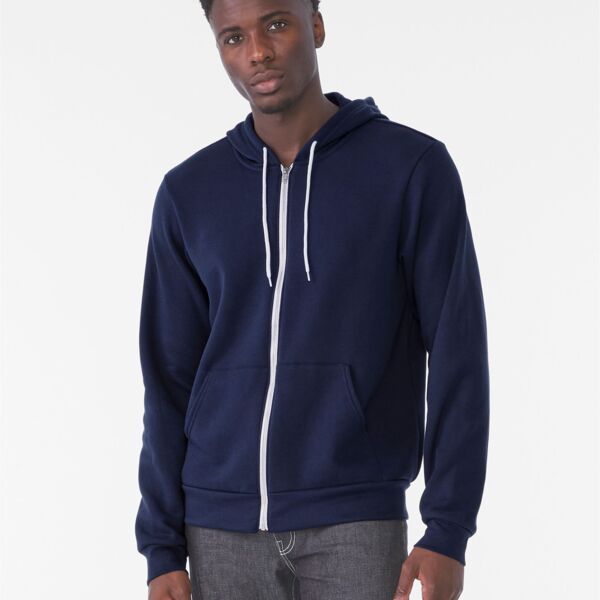 Canvas Unisex Poly-Cotton Fleece Full-Zip Hoodie Thumbnail
